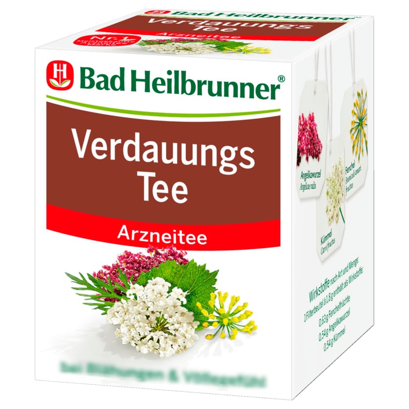 Bad Heilbrunner Arzneitee Verdauungstee 14,4g, 8 Beutel